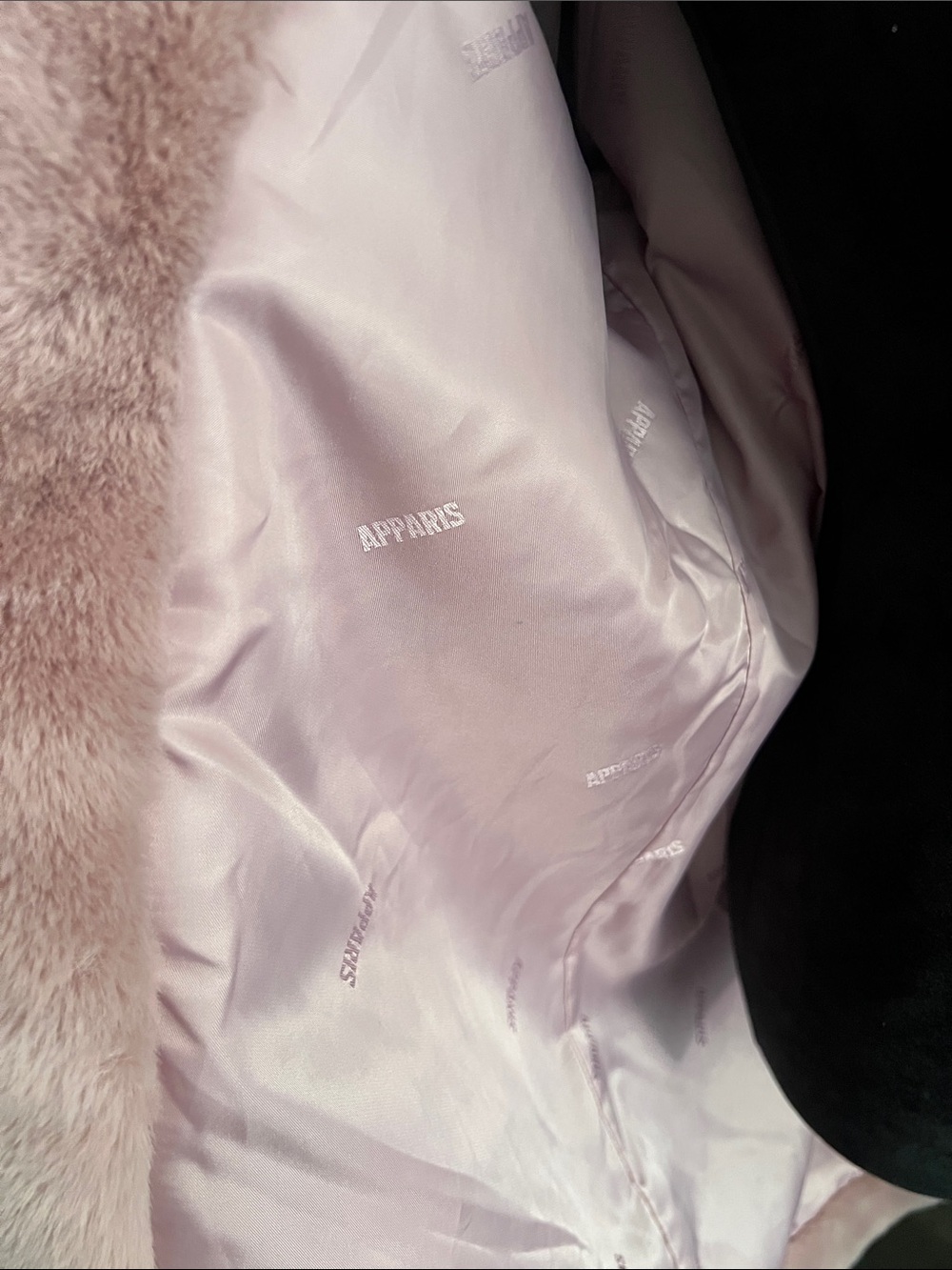 Apparis Plush Faux Fur Teddy Jacket in Dusty Rose - Picture 3 of 5